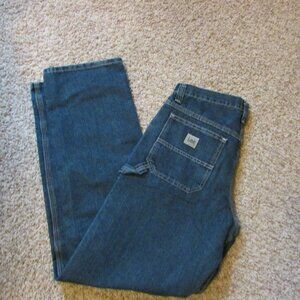 NWOT Lee Loose Fit Carpenter Utility Jeans 31X34 darker denim